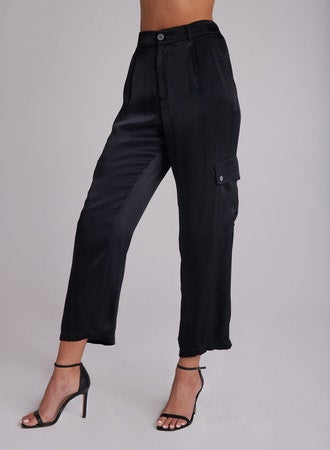 Bella Dahl Pleated Cargo Trousers Square