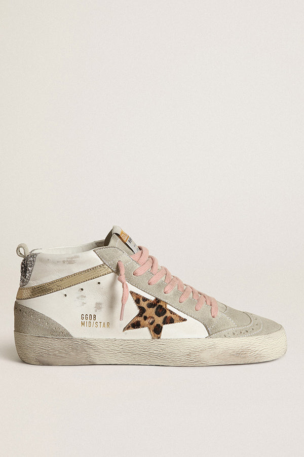 Golden goose mid on sale leopard