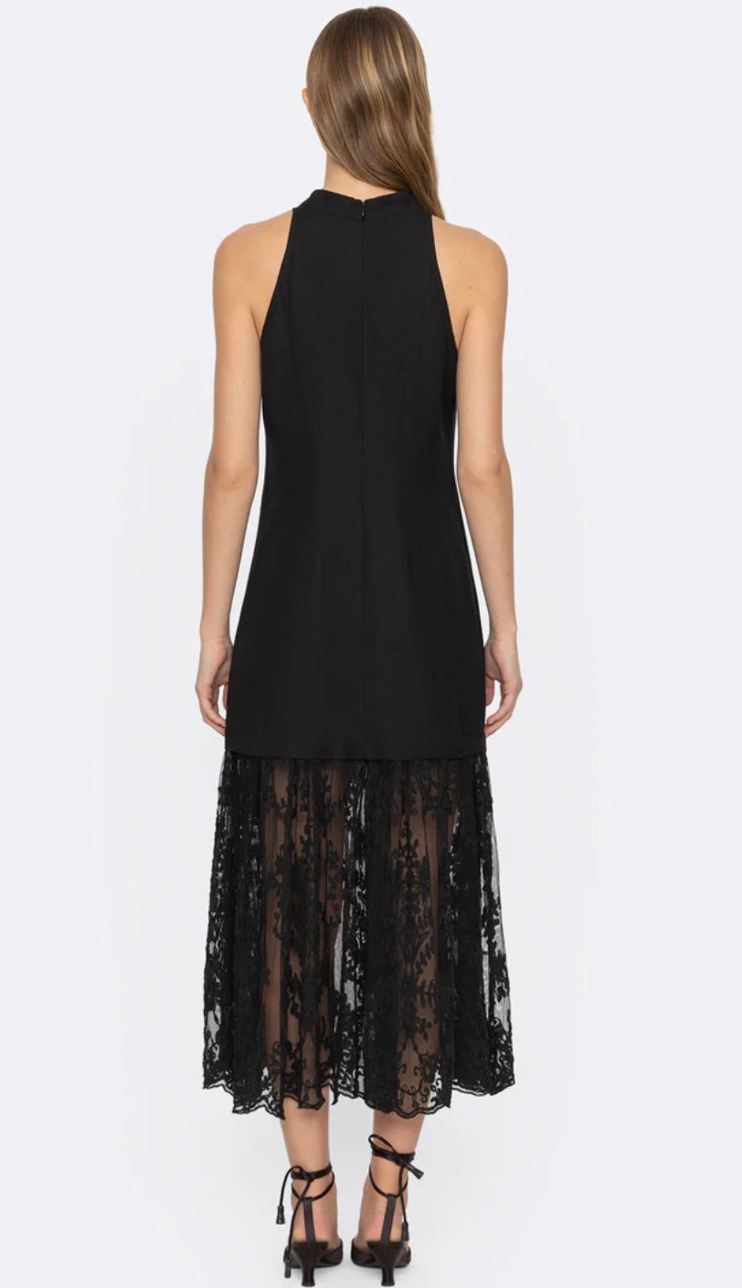 Sea NYC Marja Embroidery Mesh Combo Tank Dress