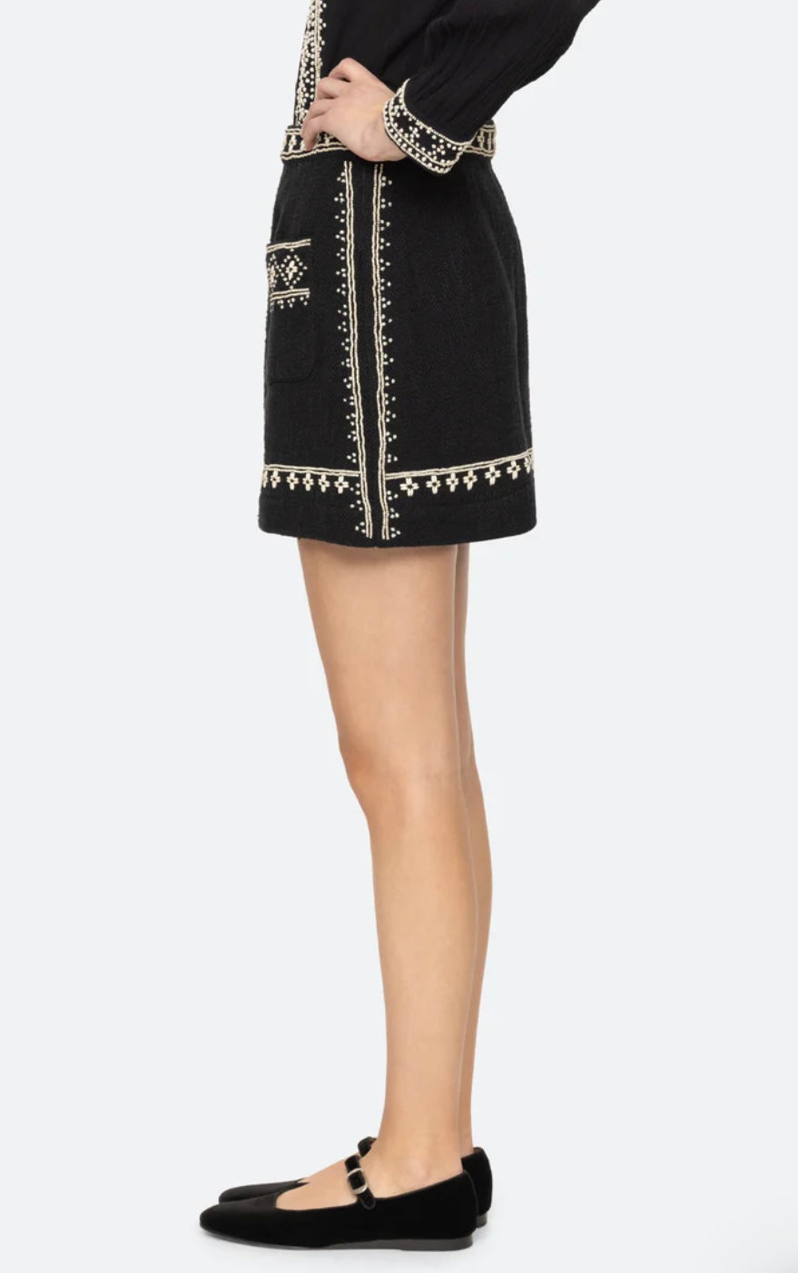 Sea NYC Mille Embroidery Mini Skirt