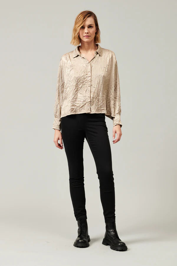 Transit Flowing Viscose Satin Shirt