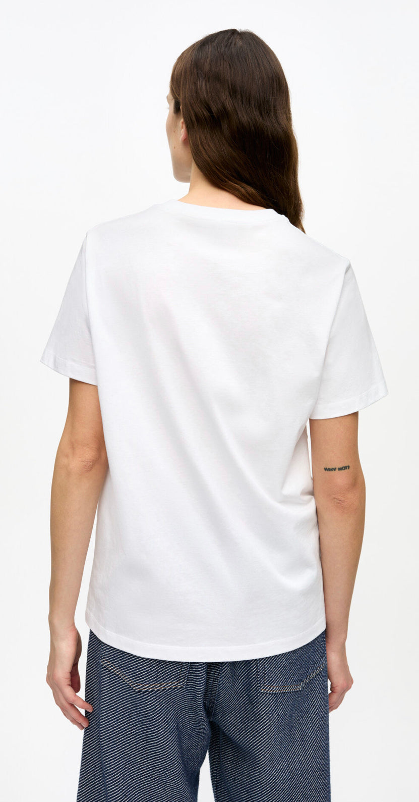 Ganni Basic Jersey Tattoo Lace T-Shirt