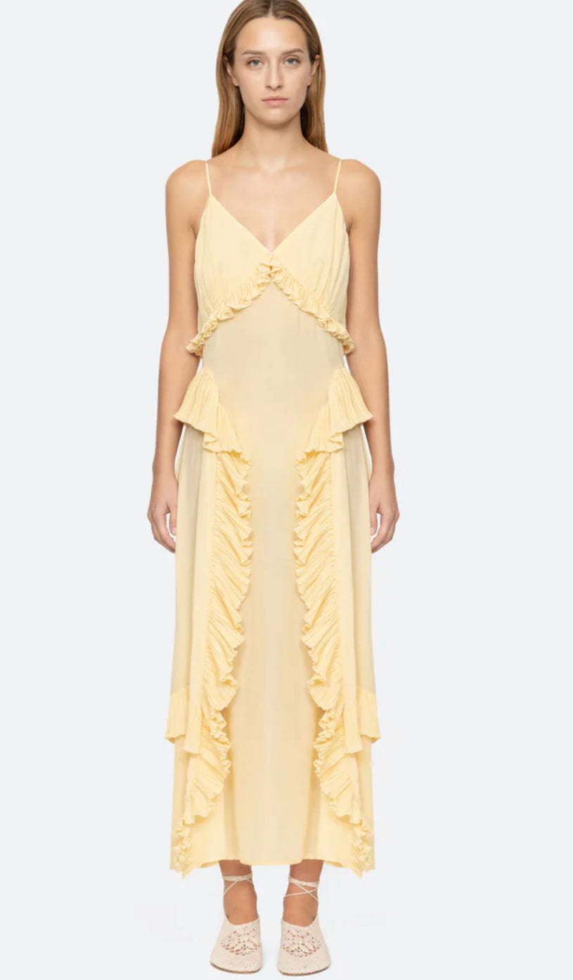 Sea NYC Delilah Ruffle Slip Dress