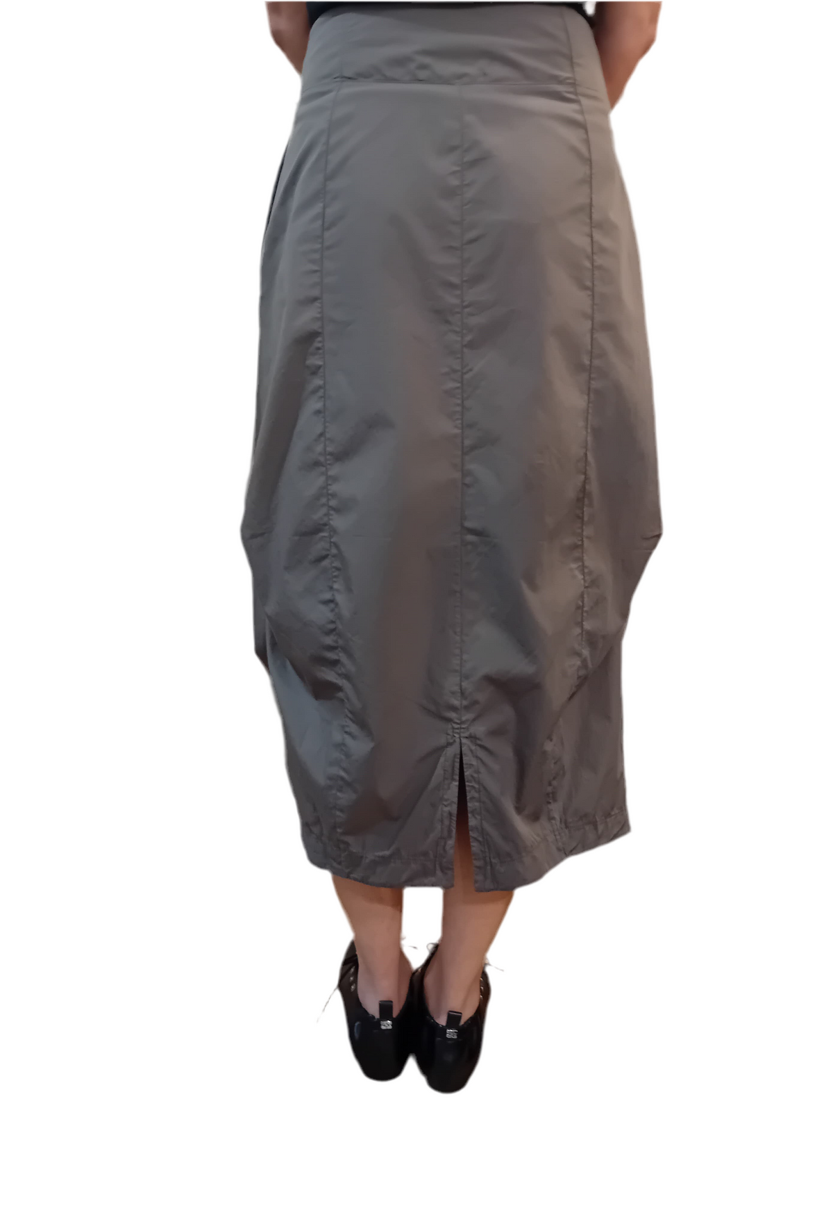 Transit Button Closure Maxi Skirt