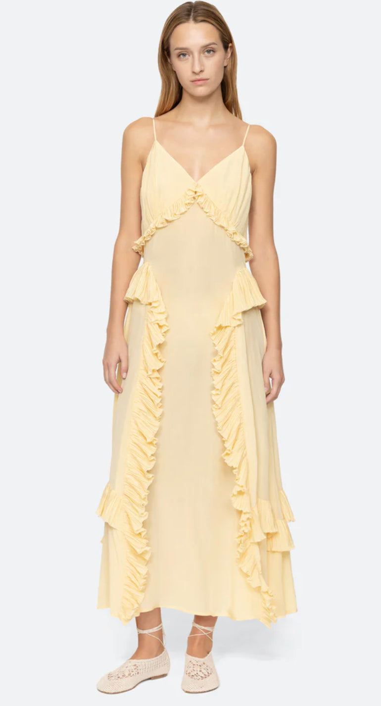 Sea NYC Delilah Ruffle Slip Dress