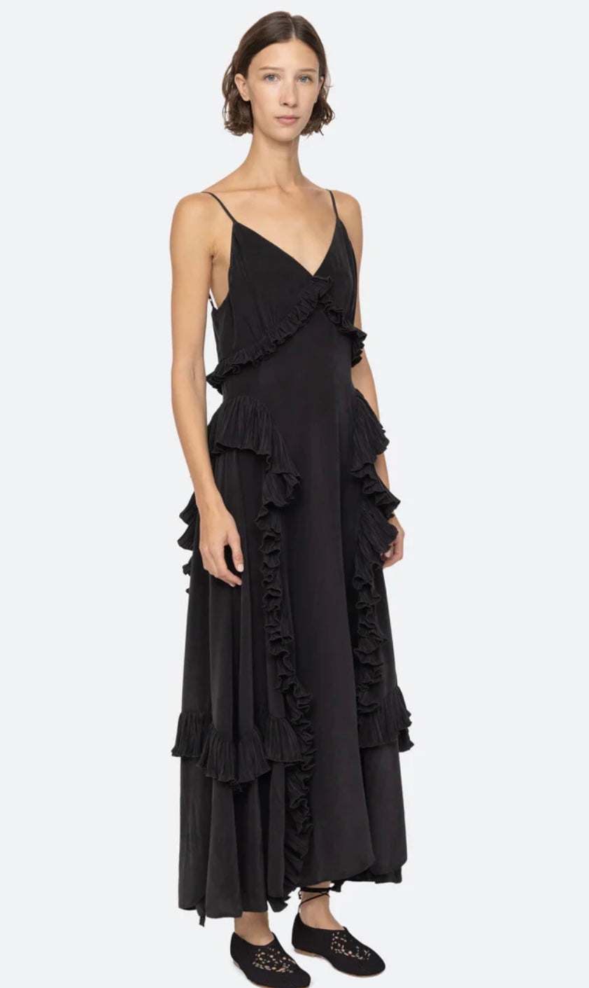 Sea NYC Delilah Ruffle Slip Dress