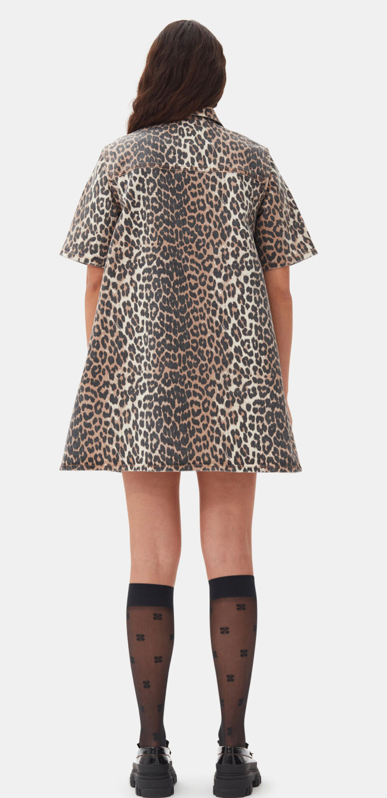 Ganni Leopard Printed Mini Dress