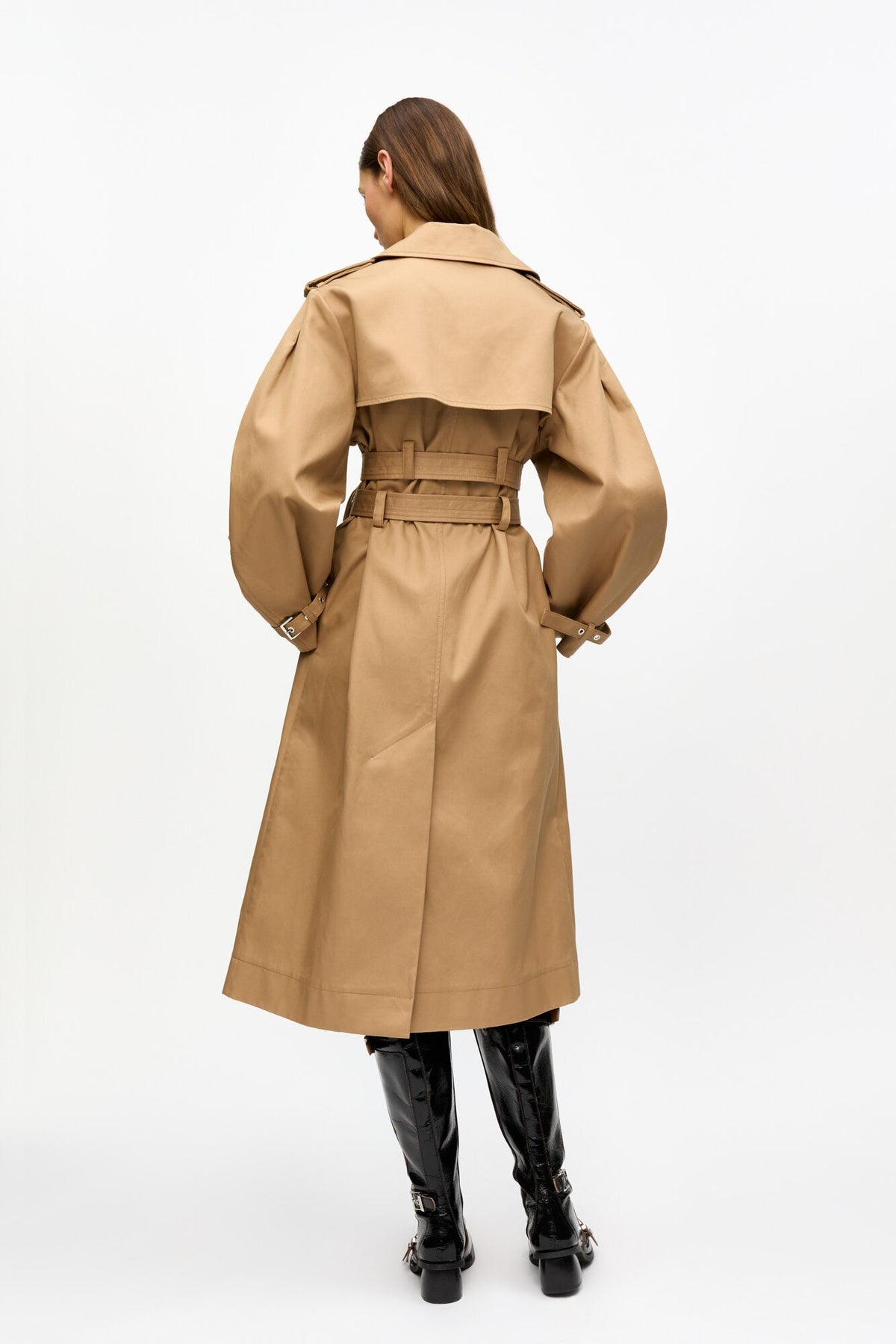 Ganni Bonded Cotton Trench Coat