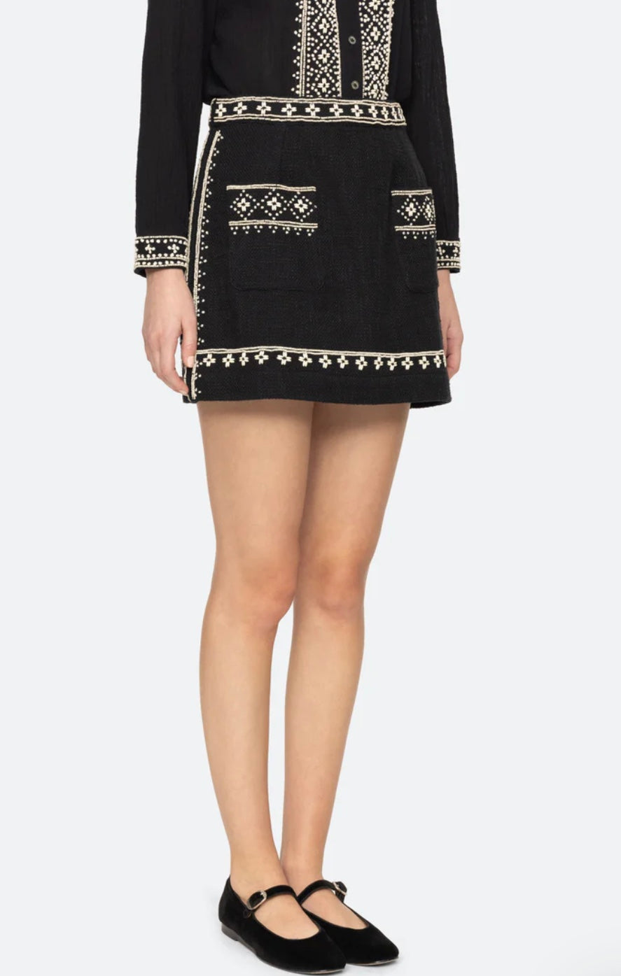 Sea NYC Mille Embroidery Mini Skirt