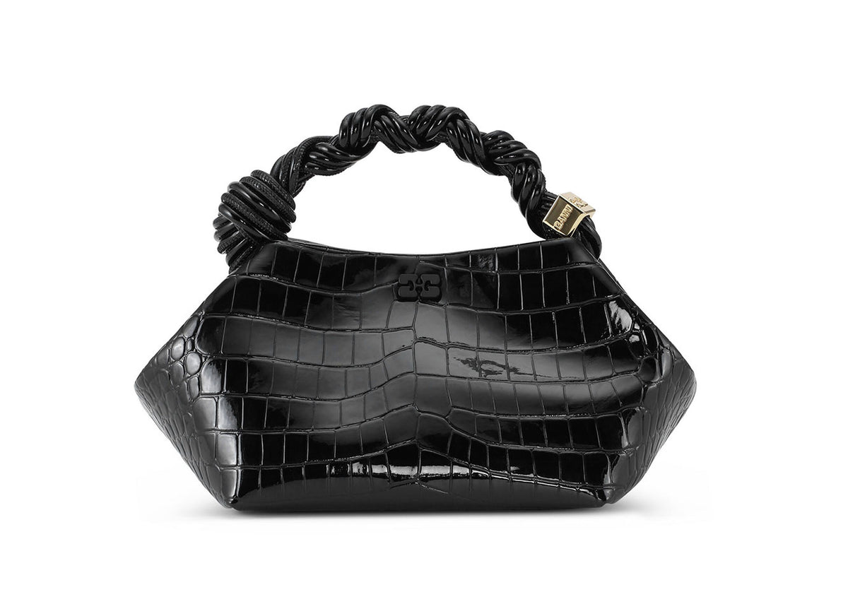 Ganni Croco Patent Small Bou Bag