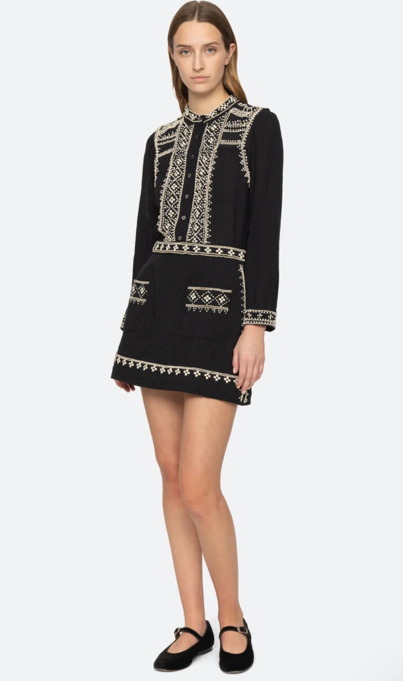 Sea NYC Mille Embroidery Mini Skirt