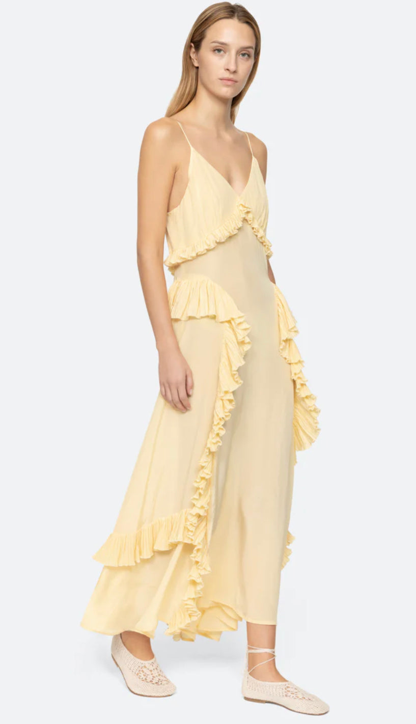 Sea NYC Delilah Ruffle Slip Dress