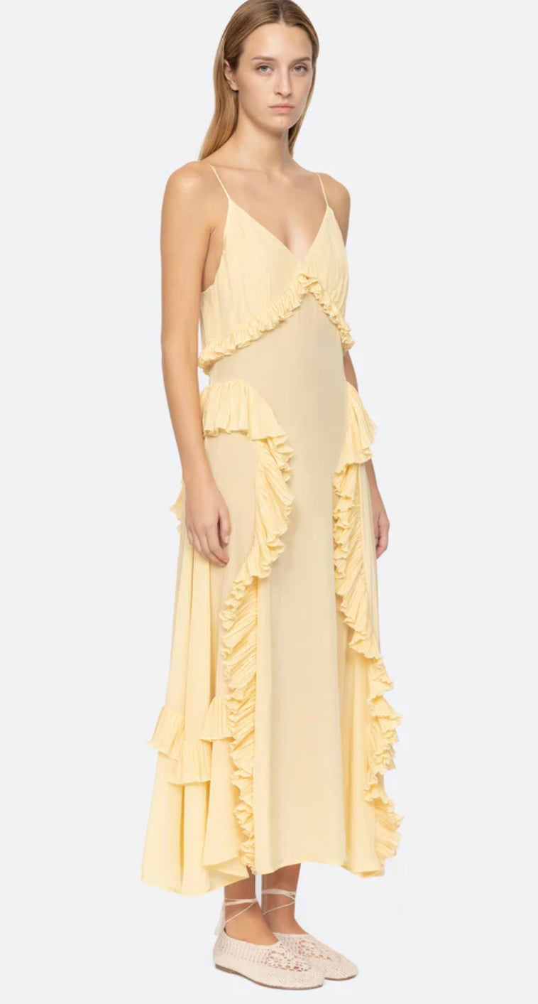 Sea NYC Delilah Ruffle Slip Dress