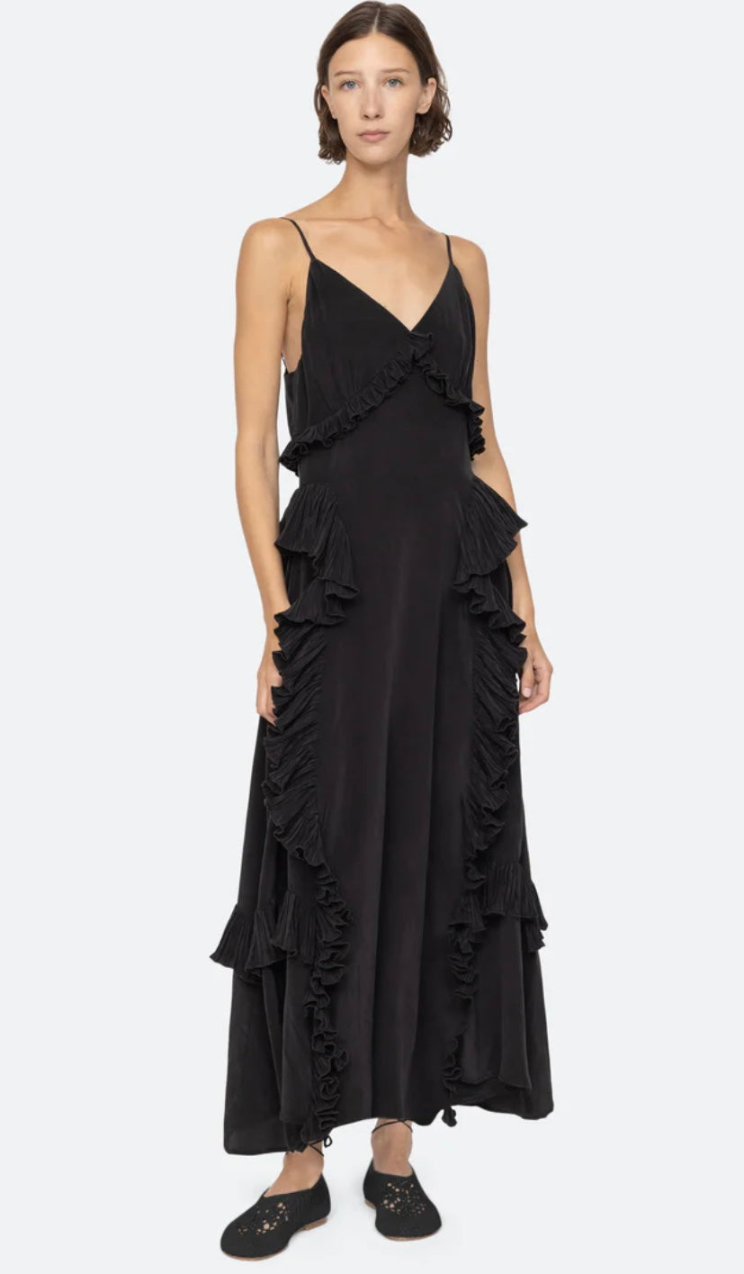 Sea NYC Delilah Ruffle Slip Dress