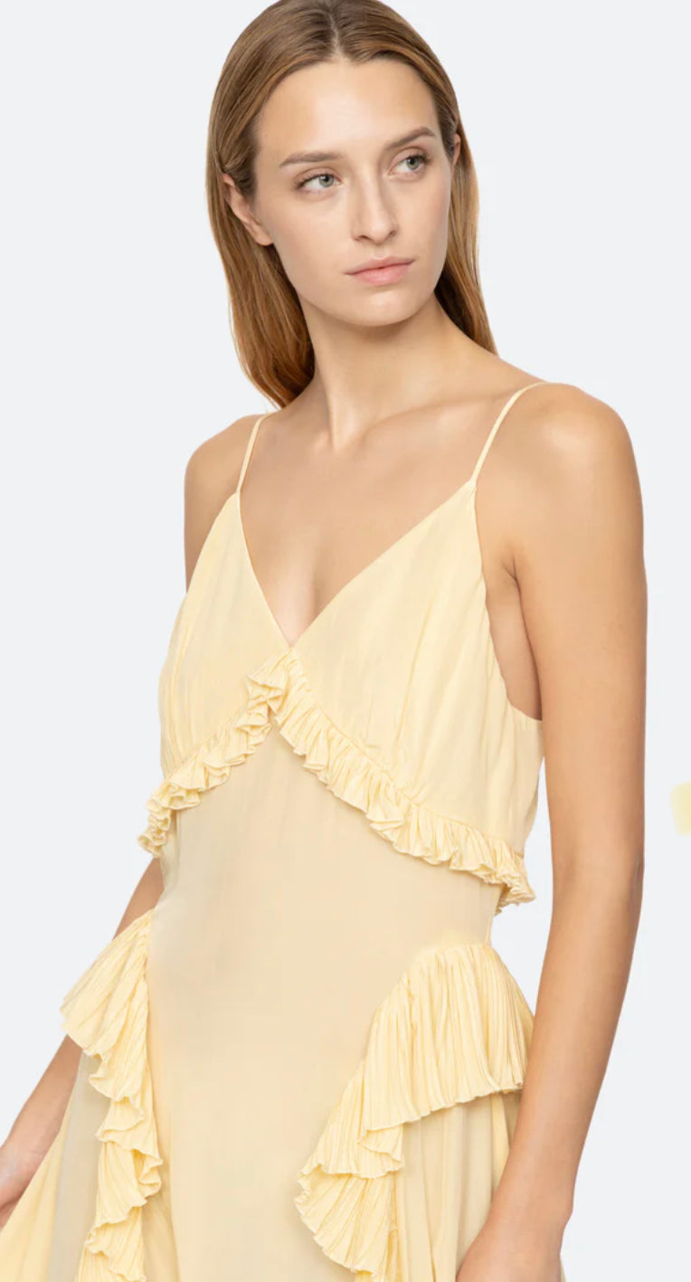 Sea NYC Delilah Ruffle Slip Dress