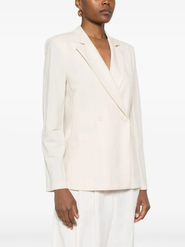 Harris Wharf D.b Blazer with shoulder pads rayon