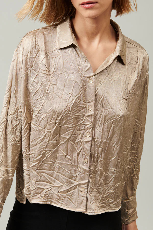 Transit Flowing Viscose Satin Shirt