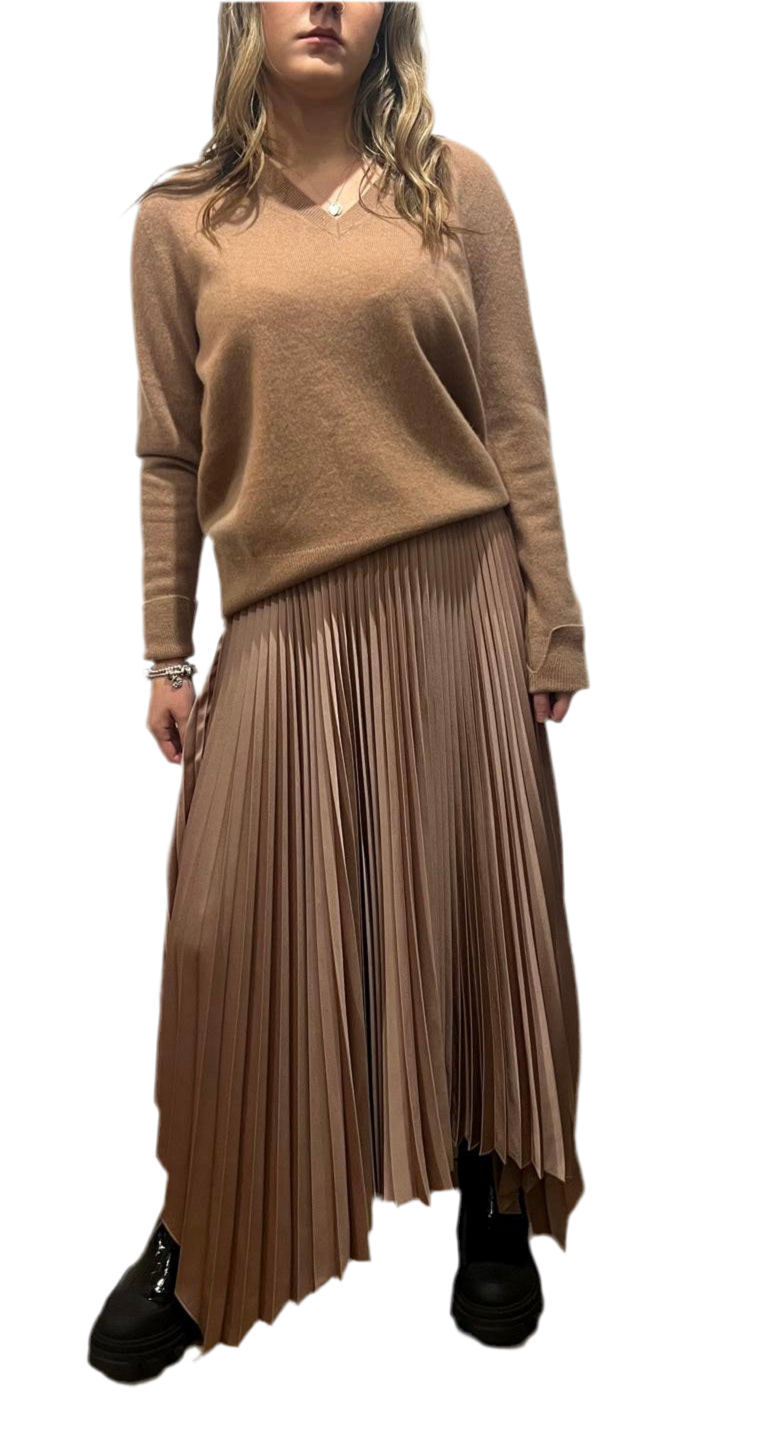 Joseph Ade Knit Weave Plissé Skirt