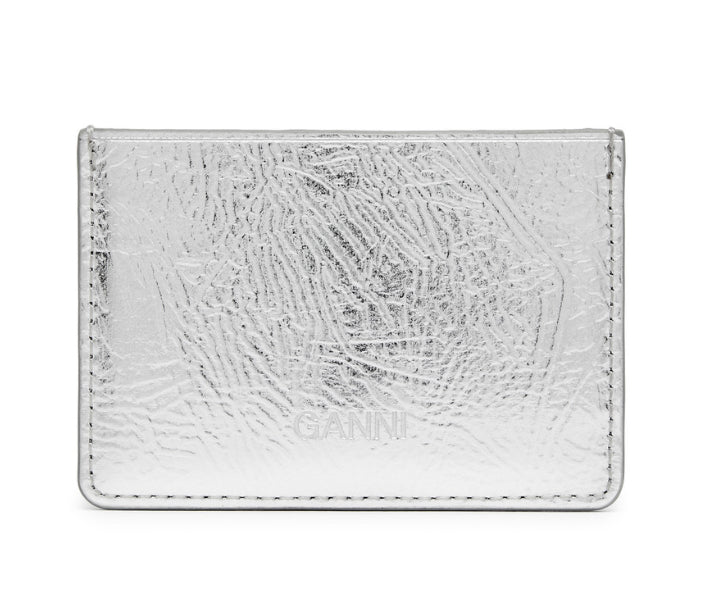 Ganni Bou Card Holder Metallic