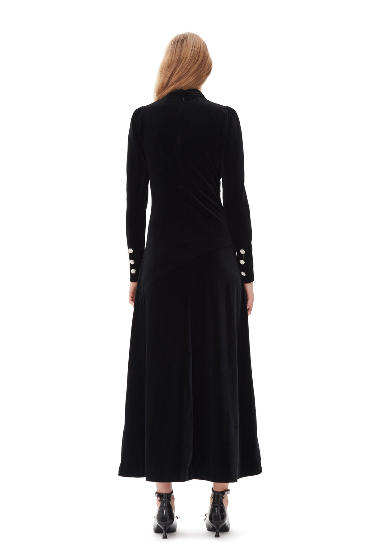 Ganni Velvet Long Dress